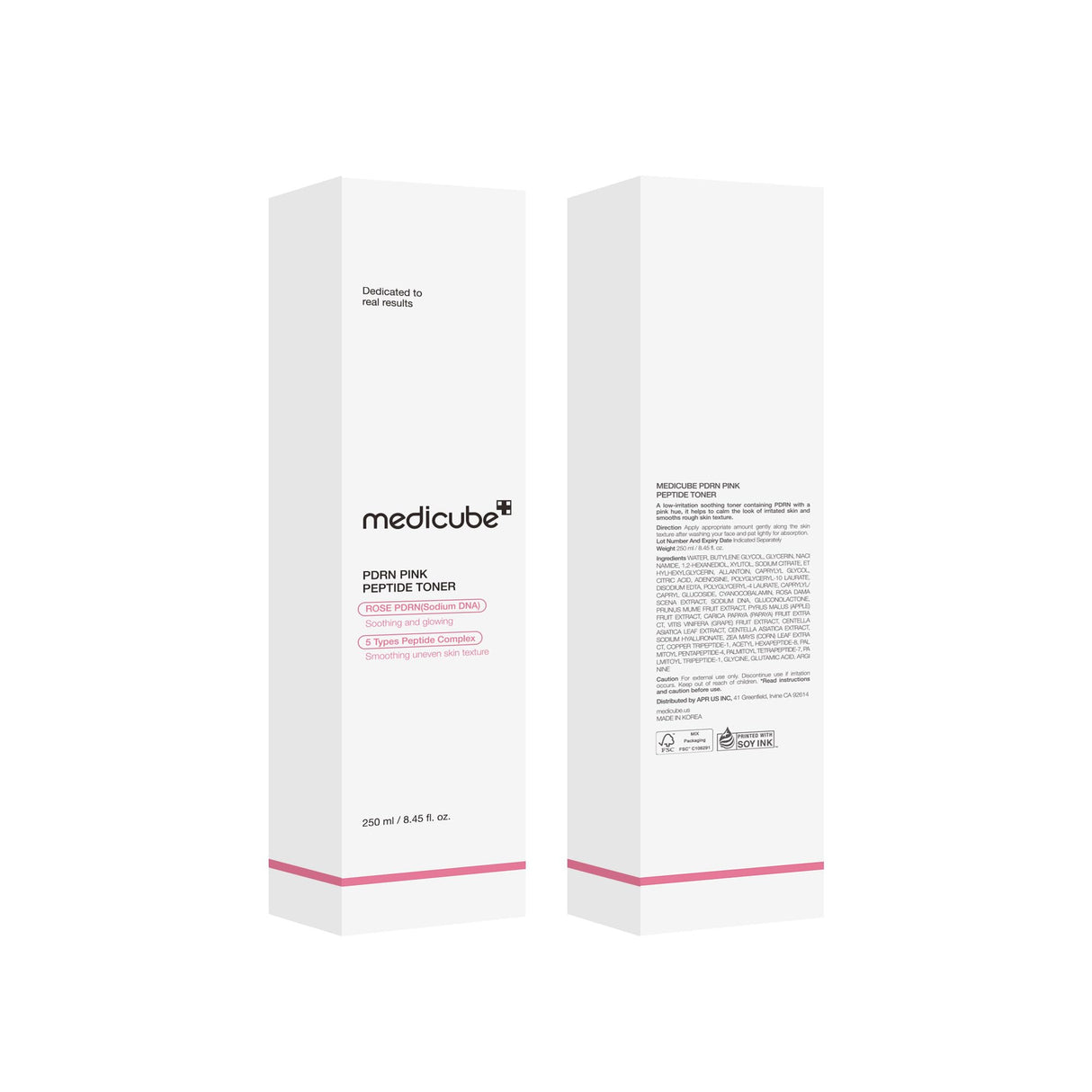 medicube PDRN Pink Peptide Toner I Pink Glow Toner for Skin Boosting, Soothing and Calming, Uneven Skin Tone, Rose PDRN & Peptide & Niacinamide, Korean Skin Care (250ml / 8.45 fl. oz.)