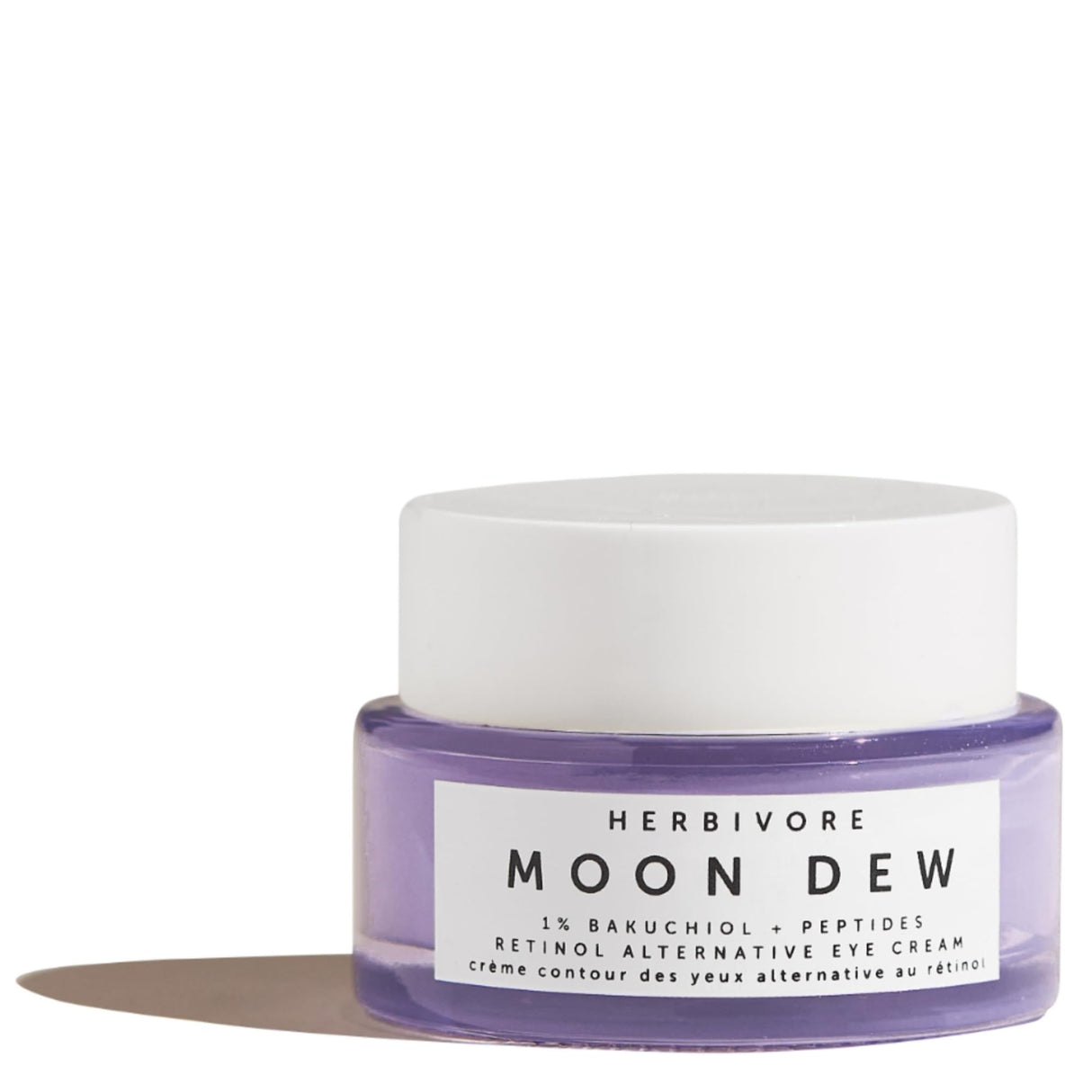 HERBIVORE Moon Dew 1% Bakuchiol + Peptides Retinol Alternative Anti Aging Eye Cream Reduces Fine Lines, Wrinkles & Puffiness, Plant-based, Vegan, Cruelty-free, 15mL / 0.5 oz