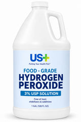 US+ Food Grade 3% Hydrogen Peroxide - Versatile All-Natural Cleaner - Made in USA - 1 Gallon (128 Fl Oz)