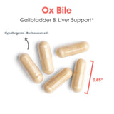 Allergy Research Group Ox Bile 125 mg - Ox Bile Supplements for Gallbladder, Digestive Enzymes for Liver, Fat Digestion Support, for Men and Women, Hypoallergenic Formula - 180 Vegicaps