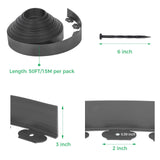 3-Inch x 100 FT Landscape Edging Border Kit with 150 Stakes, Plastic Garden Edging Border, Flexible No Dig Lawn Edging Border for Garden Flower Beds Yard Pathway Paver (Black)