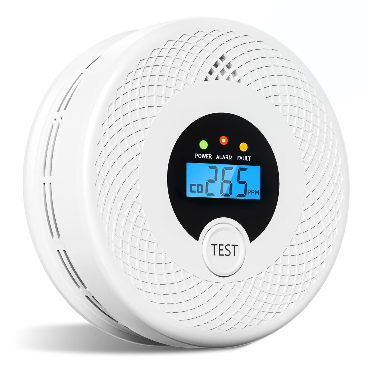 1-Pack Smoke Detector Carbon Monoxide Detector Combo 10 Year Battery, LCD Display & Visual Alerts, Smoke and CO Alarm for Home, Reliable Early Warning