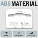 Bertreno Commercial Toilet Seat Cover Dispenser Wall Mount Half-Fold Toilet Seat Cover Holder for Restroom Commercial Bathroom White