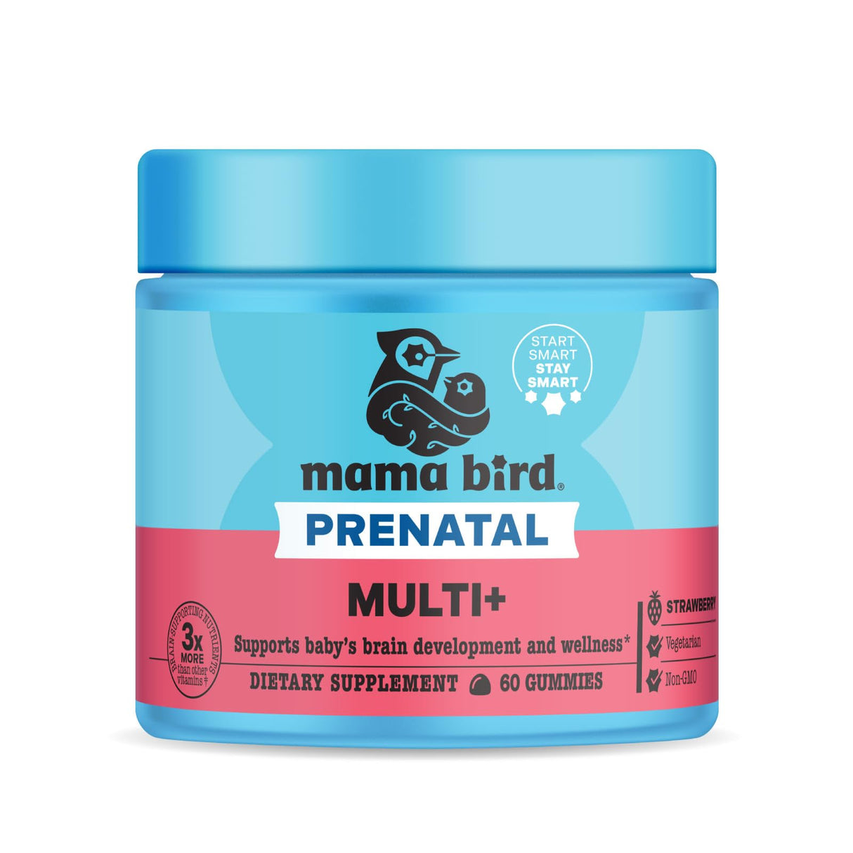 Best Nest Wellness - Mama Bird - Prenatal Multi+ (30 Servings) - No Iodine or Iron - Prenatal Vitamins for Women - Supports Baby Brain Health - Methylated Multivitamin
