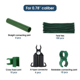 Adjustable Plant Trellis Connectors, Plastic Garden Stakes Clips for 0.78 inch Diameter Poles Connecting Joints for Tomato Cage Cucumber Teepee Climbing Plants Frame