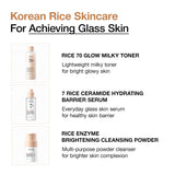 ANUA Rice Trio Set : Rice Cleansing Powder & Milky Toner & Hydrating Serum, Marshmallow face mask maker, for Glass skin, Fragrance Free, Korean Skincare