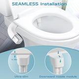 Shineforu Ultra-Slim Bidet Dual Mode Bidet Attachment for Toilet, Bidet Toilet Seat Attachment with Pressure Controls(Feminine/Posterior Wash),Easy to install Design Non-Electric Bidet