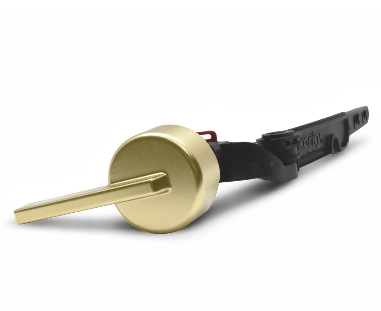 Korky StrongARM Metal Toilet Handle and Lever - Universal to Fit Front, Angled, Side, Left, and Right Mount Toilets - Contemporary Style in Brushed Gold
