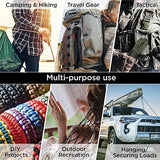 TECEUM 5/32" Paracord Rope 1000 – 1000ft / 200ft / 100ft / 50ft – Tactical Parachute Cord 4mm – 45+ Colors – Nylon String for Survival & Camping Gear – Stripe Cord for Survival – Utility Rope