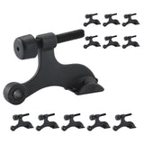 HOME MASTER HARDWARE Hinge Pin Door Stopper, 12 Pack Matte Black Adjustable Heavy Duty Door Stop with Cushioned Plastics Bumper Tips for Durable Use