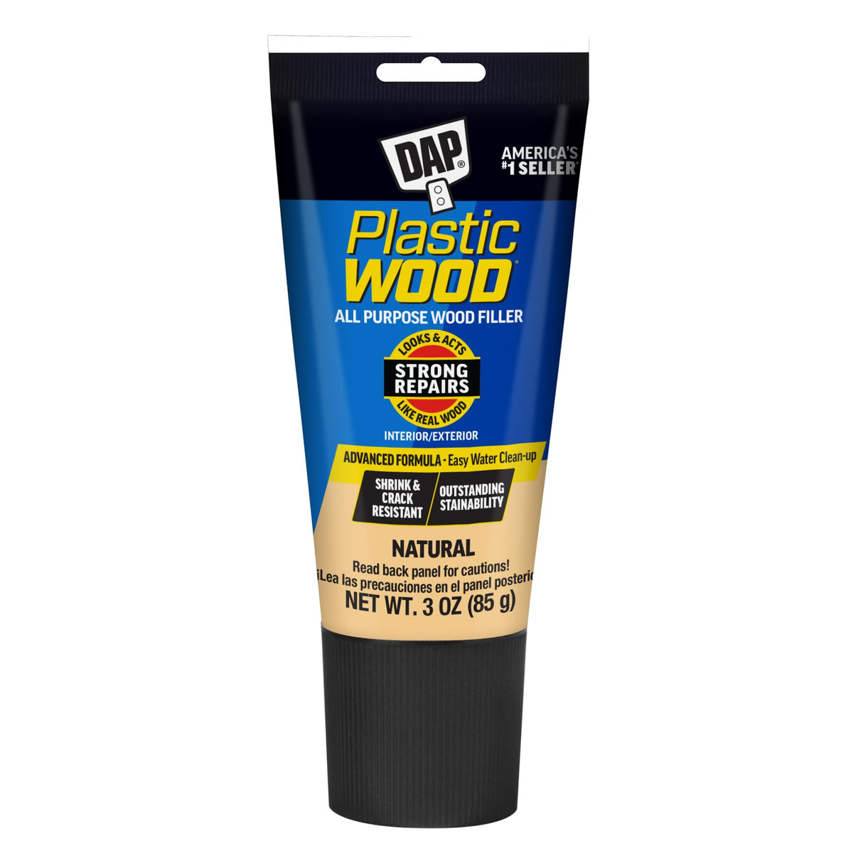 DAP Plastic Wood All Purpose Latex Wood Filler,Natural,3 Oz (7079800580),(Pack of 6)