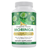 Organic Veda Moringa Leaf Powder Capsules, 1000mg, 360 Count - True Green Native Organic Moringa Oleifera, Premium Strength Nutrient Dense 100% Pure Leaves - Energy, Sleep & Immunity Support - Vegan
