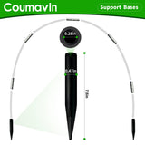 8FT Rust-Free Fiberglass Garden Hoops -72 PCS DIY Grow Tunnel Kit for Raised Beds, Row Cover Support with Connectors/Clips, Sun Shade &Year-Round Plant Protection, White