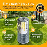 16inch x 10ft Hardware Cloth 1/2 inch Chicken Wire Fencing 19Ga, Hot Dipped Galvanized After Welding Garden Plant Supports Welded Metal Chicken Wire Fence, Poultry Animal Netting Cage Screen