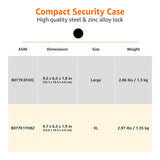 Amazon Basics Portable Security Case Lock Box Safe with Combination Lock for Valuables, Documents, College Dorm Room, XL, Black