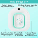 IRWPITW Sitz Bath, Electric Sitz Bath for Toilet Seat Hemorrhoids Postpartum Care Tub, Sits Bath Soak Pan for Women Men, Sitz Baths Salts Bowl, Hip Bath Basin, Foldable, Water Spray Style, Green