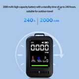 Advanced Carbon Carbonmonoxide Alarm Device Highlighting 3 Stage Visual Sound Alert 10 Day Compact Plan ABS Substance Wearable Carbon Carbonmonoxide Meter