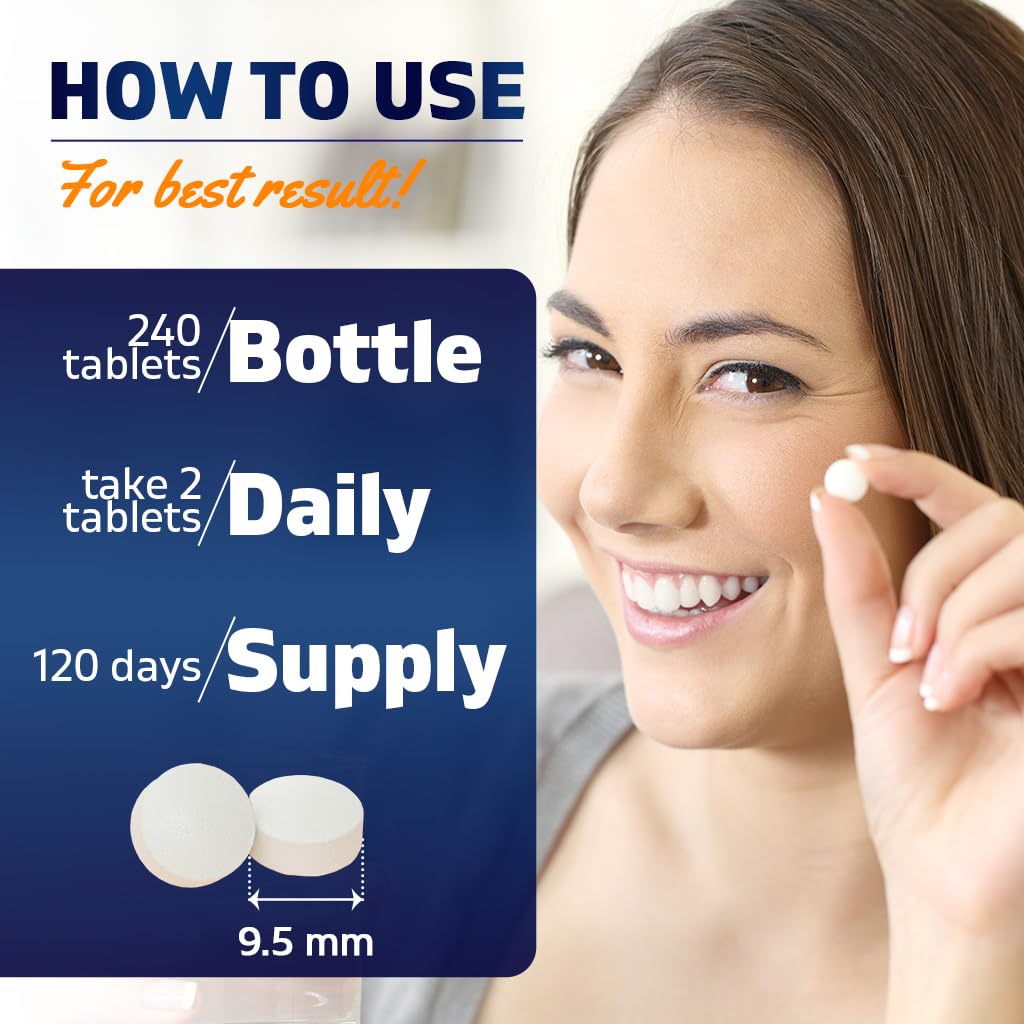 Vitamatic L-Theanine Supplement 400mg per Serving - 240 Tablets - Non-GMO, Gluten Free