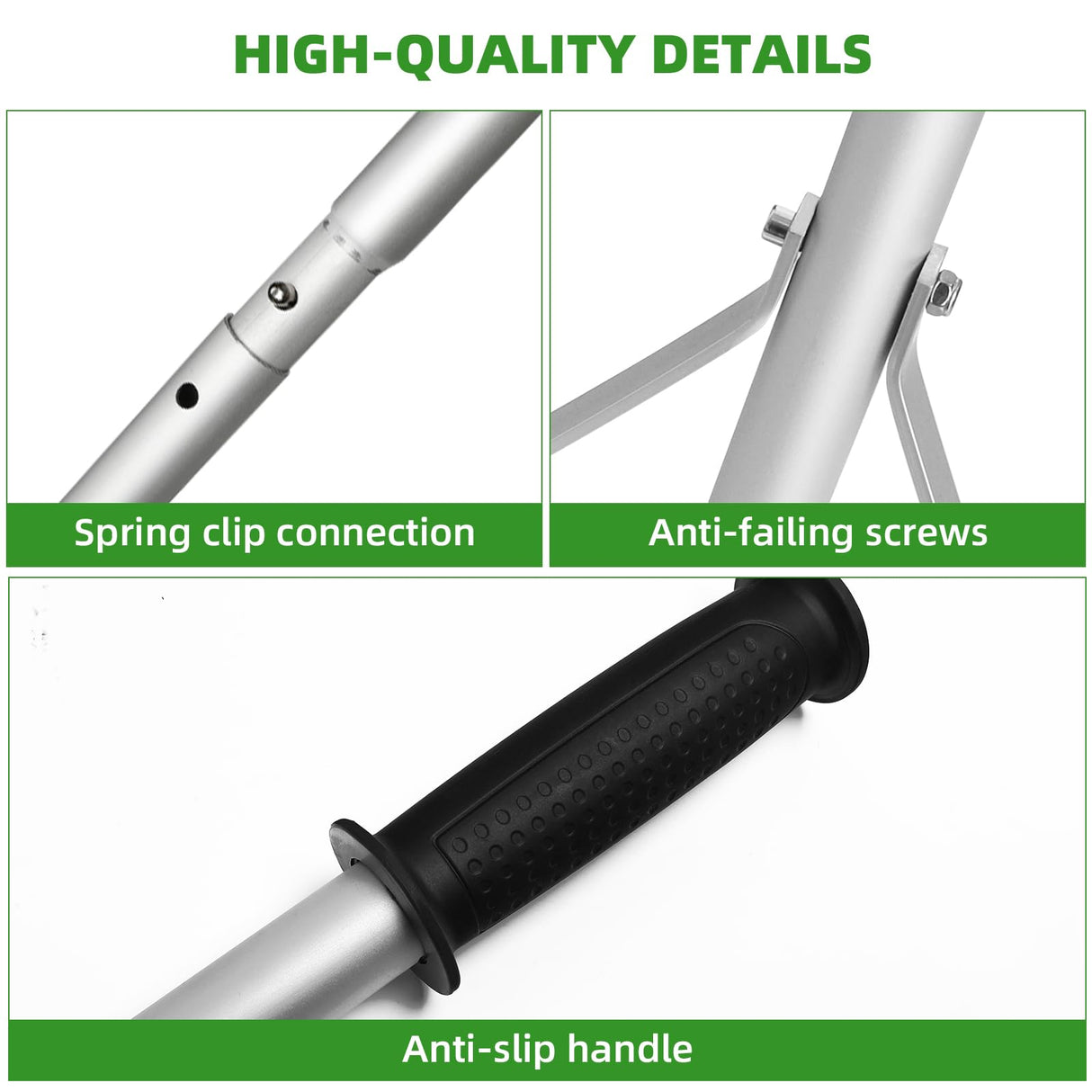 Landscape Garden Rake 36" Head Aluminum Heavy Duty Rake for Leaves Weed with 69" Long Handle for Loosening Soil Lawn Care Weeding Landscaping Tools