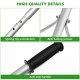 Landscape Garden Rake 36" Head Aluminum Heavy Duty Rake for Leaves Weed with 69" Long Handle for Loosening Soil Lawn Care Weeding Landscaping Tools