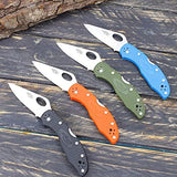 Firebird GANZO F759M Pocket Folding Knife 440C Stainless Steel Blade Nylon Glass Fiber Anti-Slip Handle with Clip Fishing Camping EDC Knife (Blue)