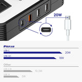 PiSFAU 200W Car Power Inverter - DC 12V to 110V AC Car Plug Adapter Outlet