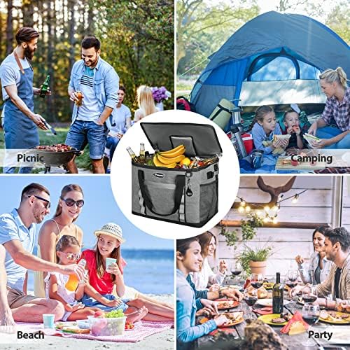 Maelstrom Soft Cooler Bag,Collapsible Soft Sided Cooler,24/30/60/75 Cans Beach Cooler,Ice Chest,Large Leakproof Camping Cooler,Portable Travel Cooler for Grocery Shopping,Camping,Road Trips