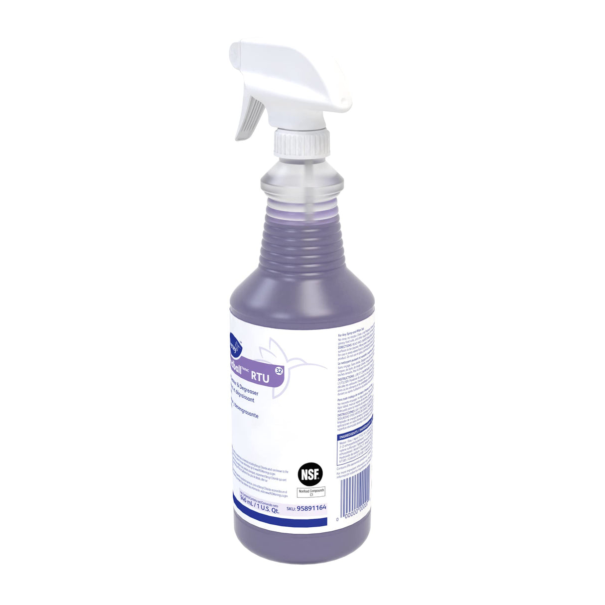 Diversey 95891164 Speedball RTU Power Cleaner & Degreaser, Heavy-Duty, Non-Butyl Commercial Strength Purple Spray, Lemon Scent, Capped Ready-to-Use, 32-Ounce (Pack of 12 with 1 spray nozzle)