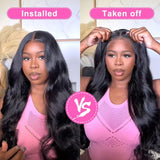 30 Inch Wear and Go Glueless Wigs Human Hair Pre Plukced Pre Cut 5x5 Hd Lace Closure Wigs Human Hair for Women 180% Density Ready to Wear Glueless Body Wave Lace Front Wigs Human Hair No Glue Wigs