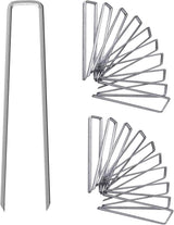 UPMCT 12 Inch Galvanized Garden Landscape Staples Stakes, 25 50 100 PCS Anti-Rust Garden Staples Tent Ground Stakes U-Shaped Landscape Pins for Secure Lawn Fabric, Decoration (50, 12 Inch)