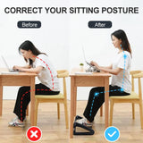 ZLMHYYM Foot Rest for Under Desk at Work - Six Heights Adjustable Under Desk Footrest - Ergonomic Foot Stools for Under Office Desks - Desks Foot Rest with Massage Rollers - Leg Rest for Chair (Black)