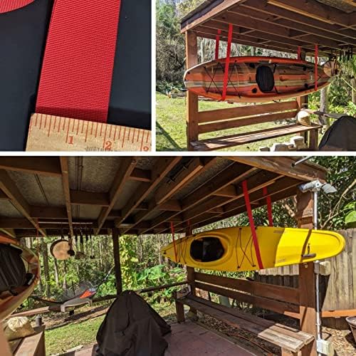 2 Inch Nylon Webbing Strap with Plastic Tri-Glide Slide Clips, 10 25 50 Yards Heavy Duty Nylon Strapping for Indoor or Outdoor Gear, DIY Crafting, Repairing