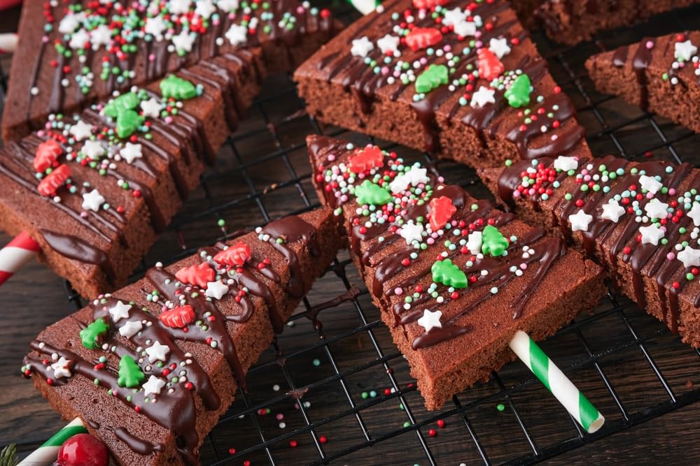 Christmas Sprinkles - 1.2 Pounds - Bulk Red and Green Tree Confetti - Holiday Sprinkles for Cookie Decorating - Christmas Jimmies for Gingerbread Cookies, Baking, Cupcakes