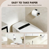 5-Pieces Matte Black Bathroom Hardware Accessories Set, SUS304 Stainless Steel Bath Towel Bar Set, Towel Racks for Bathroom Wall Mounted.