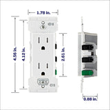 Leviton Lever Edge 15 Amp Tamper-Resistant Duplex Wall Outlet, 10-Pack, E5325-MW, White