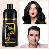 Bablabear Black Hair Dye Shampoo for Gray Hair,Hair Color Shampoo for Women and Men, Grey Coverage.