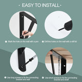 12 Pack L12 x H 8" Black Heavy Duty Shelf Brackets with Screws Metal Shelf Brackets Shelf Support Angle Brackets for Shelves L Brackets Heavy Duty Floating Shelf DIY