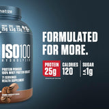 Dymatize ISO100 Whey Protein Powder Isolate, Gourmet Chocolate, 25g of Protein, 5 Pound, 5.5g BCAAs, Less Than 120 Cal., Gluten Free, 1g Fat, 1g Sugar, 2g Carb (71 Servings)