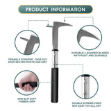 BARAYSTUS Crack Weeder, Stainless Steel Manual Crevice Weeding Tool,13" Weed Grabber Remover, L-Shaped Manual Weeder Puller, Durable Crevice Weeding Tool for Sidewalk Garden Patio Lawn