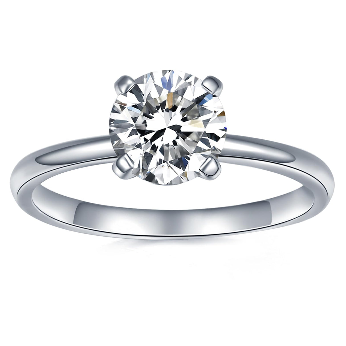 IMOLOVE Moissanite Solitaire Engagement Ring for Women, Women's Engagement Rings Moissanite Promise Rings 1CT D Color VVS1 Clarity Wedding band 925 Sterling Silver with 18K Gold Plated-7