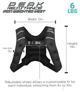 Aduro Sport Weighted Vest Workout Equipment, 4lbs/6lbs/12lbs/20lbs/25lbs Body Weight Vest for Men, Women, Kids (6 Pounds (2.72 KG))