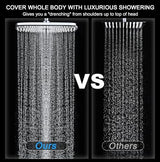 High Pressure Rain Shower Head: Upgrade Shower Heads with Handheld Spray Combo with Fixed Showerhead and 10 Sprays Handheld Shower Head, Detachable Shower head Built-in Magnetic Docking and Power Jets