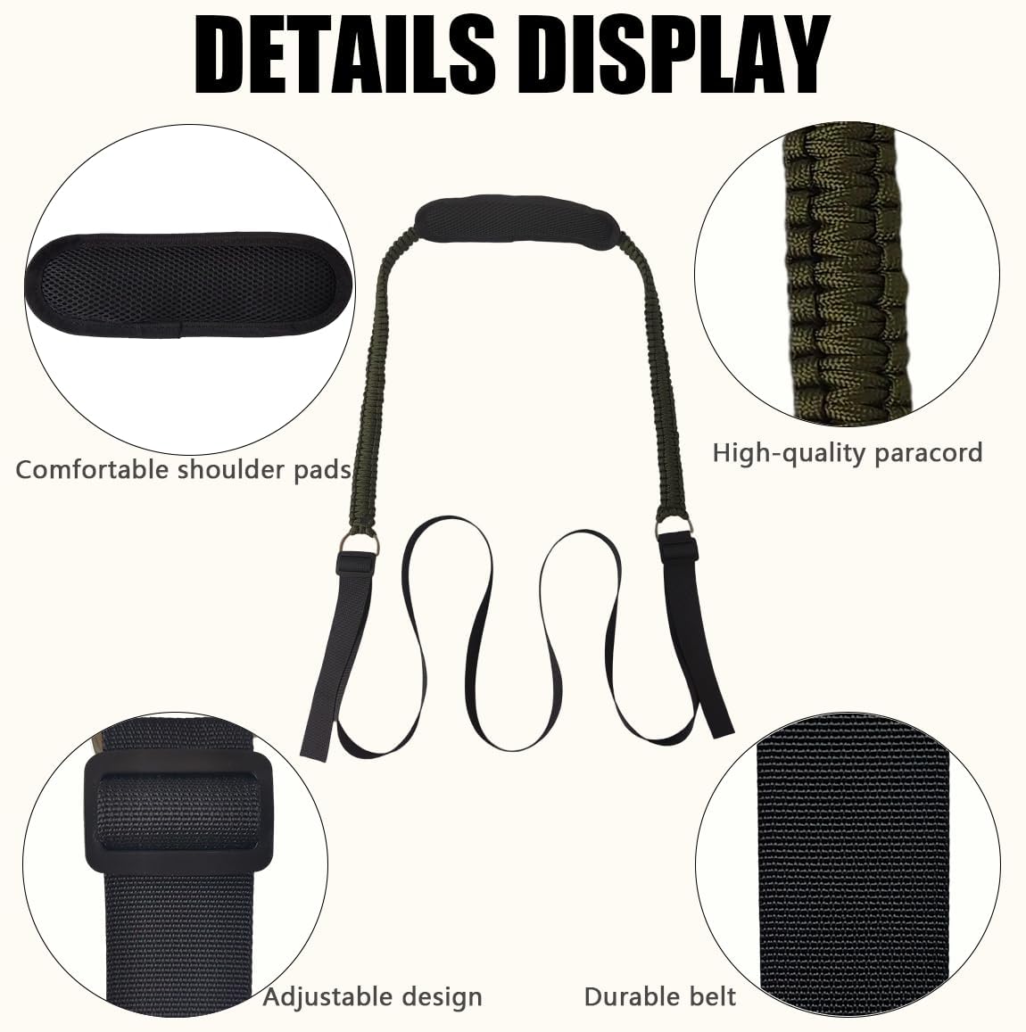 Ajqxh Paracord Cooler Strap for Engel-13qt and 19qt, Adjustable Cooler Accessories with Shoulder Pad and Buckles