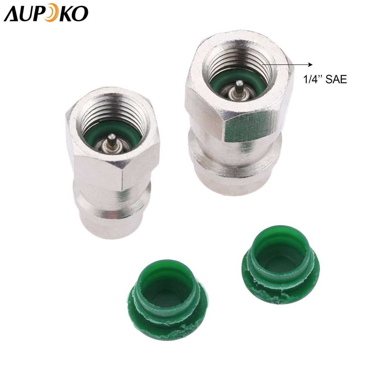 R12 to R134A Adapter, R12 R22 to R134A High/Low Fitting Port Retrofit 1/4’’ to 7/16"-20 UNF Conversion Adapter, Fits for AC Air Conditioner Refrigerant