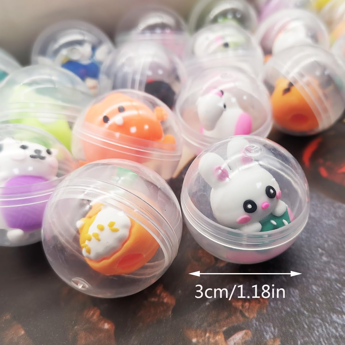 50pcs Adorable Mini Kawaii Capsule Toys Collection Perfect for Sharing Educational Great for Kids Boys Girls Goodie Bag Christmas Stocking Stuffers Treasure Box Classroom Prizes Carnival Gifts