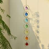 7-Chakra Hanging Crystal Chakra Suncatcher Chakra Wall Decor for Meditation