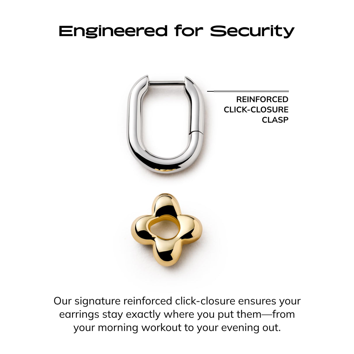 Ana Luisa Huggie Hoop Earrings - Solitaire Pendant Charm Earring - Dainty Hoop Earrings in 14K Gold Plated & Silver Rhodium Plated - Hypoallergenic, Water-Resistant, and Tarnish-Free - Gifts for Women