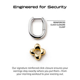 Ana Luisa Huggie Hoop Earrings - Solitaire Pendant Charm Earring - Dainty Hoop Earrings in 14K Gold Plated & Silver Rhodium Plated - Hypoallergenic, Water-Resistant, and Tarnish-Free - Gifts for Women