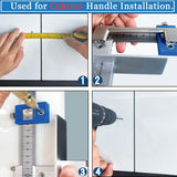 King&Charles Cabinet Hardware Jig, Metal Cabinet Handle Jig with Automatic Center Punch, Perfect Set - Avoid Jitter Caused by Direct Drilling, Use for Handles and Pulls on Drawers/Doors.