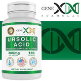 Genex Formulas Ursolic Acid 300mg (180 Capsules) Ursolic Acid Sourced from Rosemary Extract - Non-GMO, Gluten Free, Vegetarian
